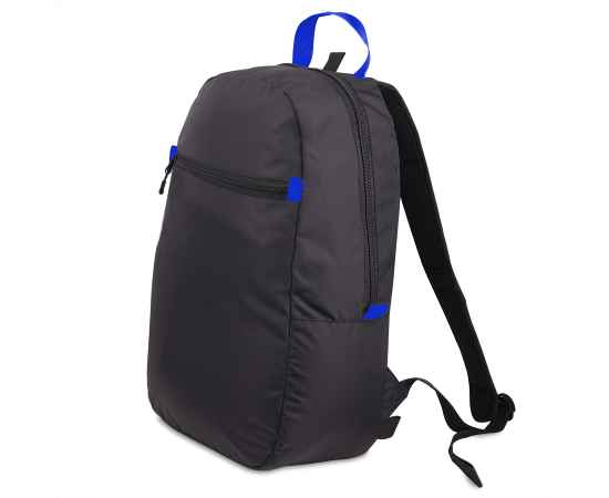 Рюкзак INTRO, синий/чёрный, 100% полиэстер, Цвет: синий, оранжевый, изображение 2