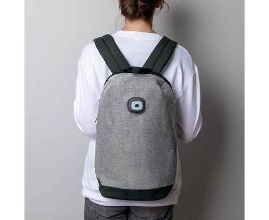 Рюкзак с индикатором KREPAK, серый, 43x30x13,5 см, 100% полиэстер 600D, Цвет: серый, изображение 11