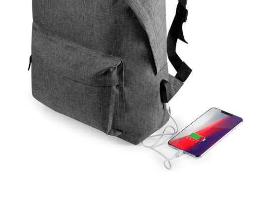 Рюкзак 'Noren', серый, 38x28x12 см, 100% полиэстер 600D, Цвет: серый, изображение 4