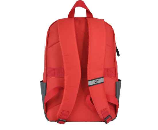 Рюкзак Eclat, красный/серый, 43 x 31 x 10 см, 100% полиэстер 600D, Цвет: красный, серый, Размер: 43 x 31 x 10 см, изображение 4