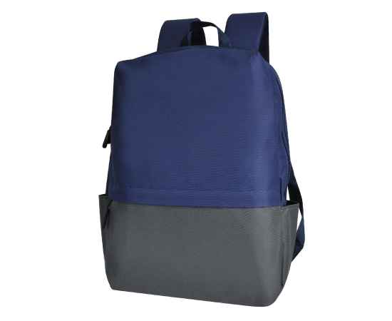 Рюкзак Eclat, синий/серый, 43 x 31 x 10 см, 100% полиэстер 600D, Цвет: темно-синий, серый, Размер: 43 x 31 x 10 см, изображение 2