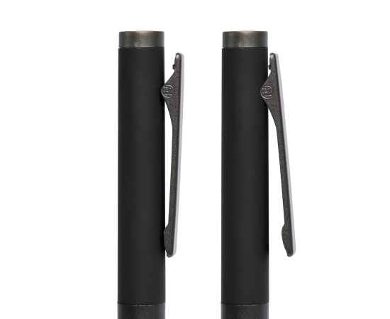 Ручка шариковая TRENDY, черный/темно-серый, металл, пластик, софт-покрытие, Цвет: черный, серый, изображение 3