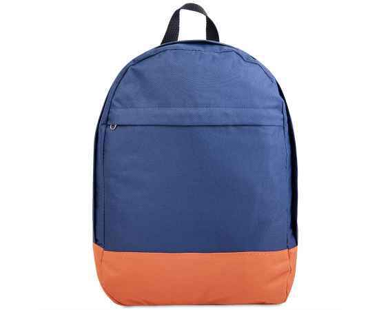Рюкзак 'URBAN',  темно-синий/оранжевый, 39х27х10 cм, полиэстер 600D, Цвет: синий, оранжевый, изображение 2