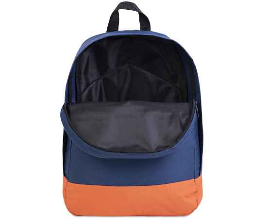 Рюкзак 'URBAN',  темно-синий/оранжевый, 39х27х10 cм, полиэстер 600D, Цвет: синий, оранжевый, изображение 4