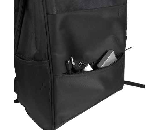 Рюкзак 'Trio', черный, 42х27х14 см, ткань верха: 100 % полиэстер, подкладка 100 % полиэстер, Цвет: Чёрный, Размер: 42х27х14 см, изображение 5