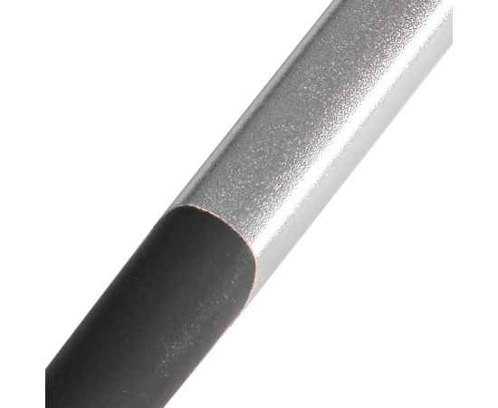 SQUARE, ручка шариковая с грипом, серебристый/хром, металл, Цвет: серебристый, изображение 2
