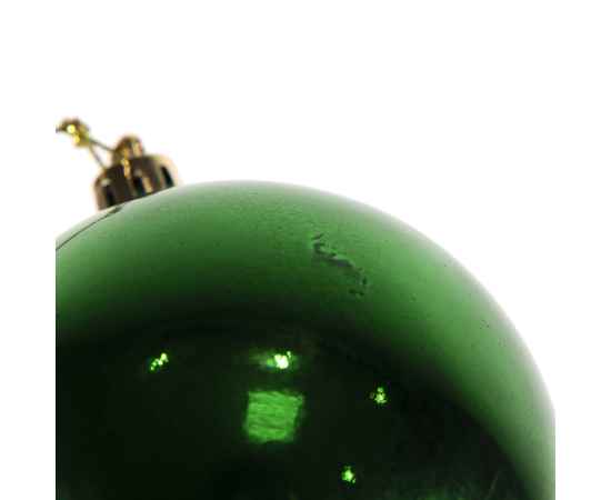 Шар новогодний Gloss, диаметр 8 см., пластик, зеленый, Цвет: зеленый, изображение 8