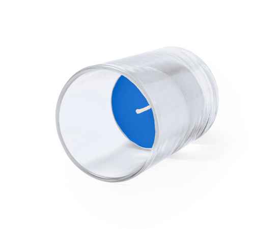 Свеча PERSY ароматизированная (лаванда), 6,3х5см,воск, стекло, Цвет: синий, изображение 2