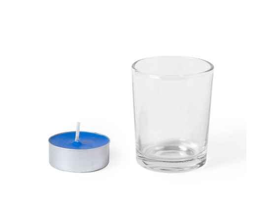 Свеча PERSY ароматизированная (лаванда), 6,3х5см,воск, стекло, Цвет: синий, изображение 3
