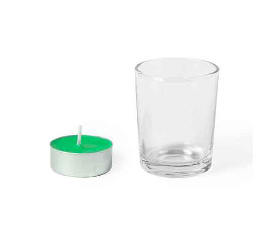 Свеча PERSY ароматизированная (яблоко), 6,3х5см,воск, стекло, Цвет: зеленый, изображение 3