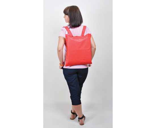 Сумка-рюкзак 'Slider', красный, 36,7*40,8 см, материал нетканый 80г/м2, Цвет: красный, изображение 3