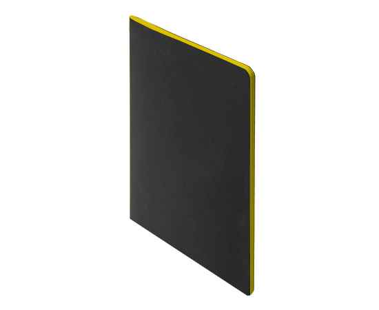 Тетрадь SLIMMY, 140 х 210 мм,  черный с желтым, бежевый блок, в клетку, Цвет: черный, желтый, изображение 3