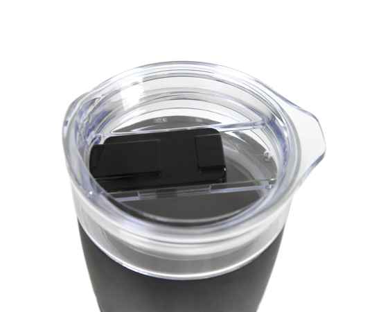 Термокружка вакуумная 'Cristal', черный, 350 мл, металл, стекло, Цвет: Чёрный, изображение 2