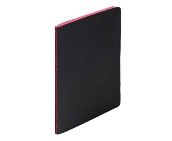 Тетрадь SLIMMY, 140 х 210 мм,  черный с розовым, бежевый блок, в клетку, Цвет: черный, красный, изображение 2