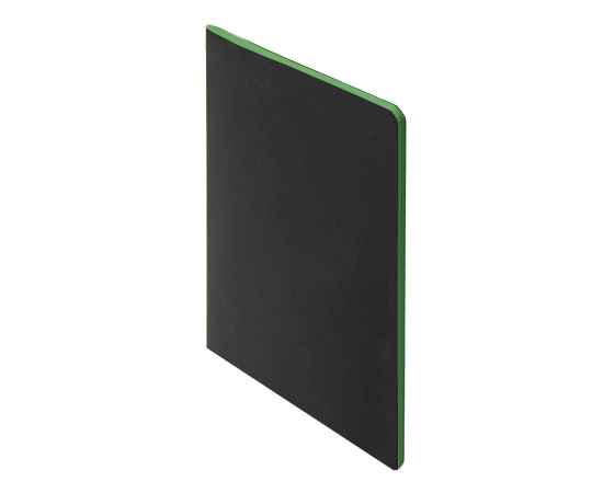 Тетрадь SLIMMY, 140 х 210 мм,  черный с зеленым, бежевый блок, в клетку, Цвет: черный, зеленый, изображение 3