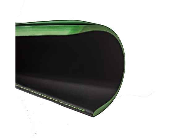 Тетрадь SLIMMY, 140 х 210 мм,  черный с зеленым, бежевый блок, в клетку, Цвет: черный, зеленый, изображение 4