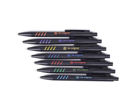 TATTOO, ручка шариковая, черный с синими вставками grip, металл, Цвет: черный, синий, изображение 2