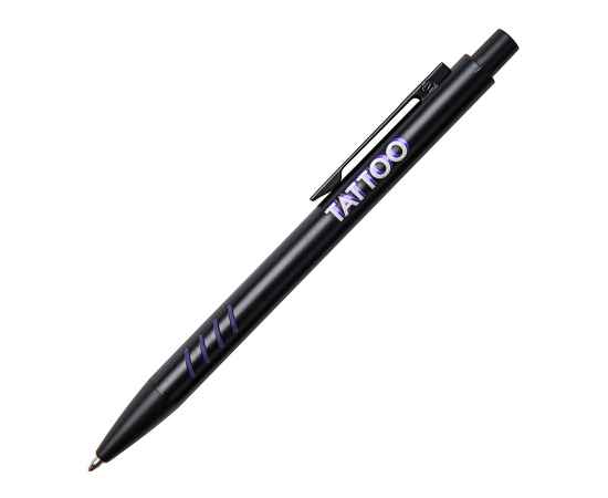 TATTOO, ручка шариковая, черный с фиолетовыми вставками grip, металл, Цвет: черный, фиолетовый, изображение 4