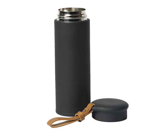 Термос вакуумный STRIPE, черный, нержавеющая сталь, 450 мл, Цвет: черный, изображение 2