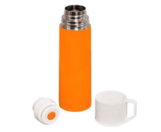Термос 'GIORGIO', 500 мл,  оранжевый ,  металл, лазерная гравировка, Цвет: оранжевый, белый, изображение 2