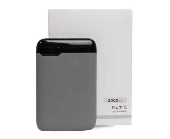 Универсальный аккумулятор OMG Num 5 (5000 мАч), серый, 10,2х6.3х1,2 см, Цвет: серый, изображение 5