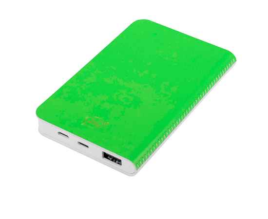 Универсальный аккумулятор 'Franki' (5000mAh),белый с зеленым, 7,5х12,1х1,1см, Цвет: белый, зеленый, изображение 2