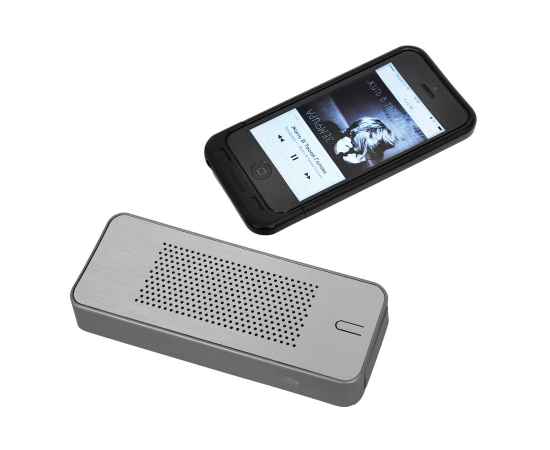 Универсальный аккумулятор c bluetooth-стереосистемой 'Music box' (4400мАh), 14,4х5,2х2,4см,м, шт, Цвет: серый, изображение 4