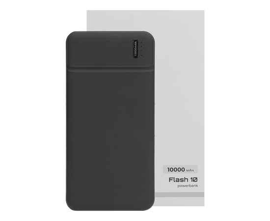 Универсальный аккумулятор OMG Flash 10 (10000 мАч) с подсветкой и soft touch,черный,13,7х6,87х1,55мм, Цвет: черный, изображение 7