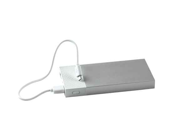Универсальный аккумулятор 'Slim Pro' (10000mAh),белый, 13,8х6,7х1,5 см,пластик,металл, Цвет: белый, изображение 5