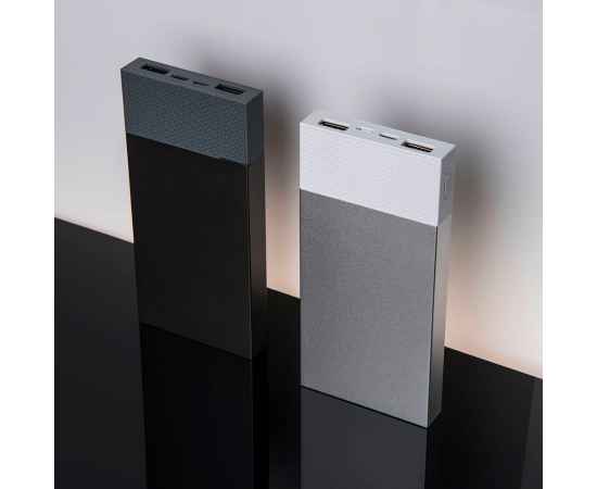 Универсальный аккумулятор 'Slim Pro' (10000mAh),серый, 13,8х6,7х1,5 см,пластик,металл, Цвет: серый, изображение 6