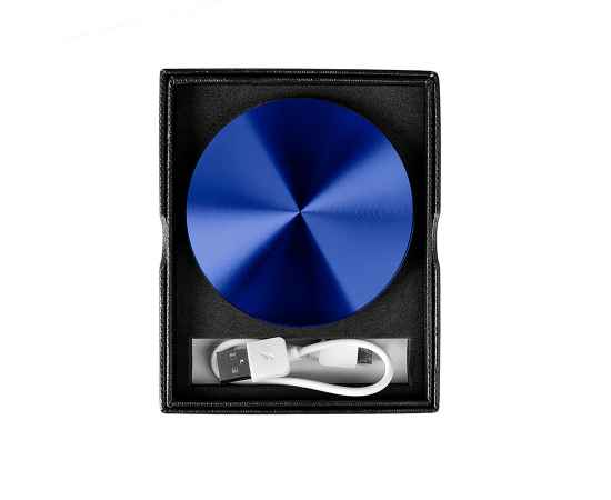 Универсальный аккумулятор 'UFO' (6000mAh) в подарочной коробке,синий, 8,6х1,5 см,металл, Цвет: синий, изображение 3