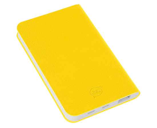 Универсальный аккумулятор 'Softi' (5000mAh),желтый, 7,5х12,1х1,1см, искусственная кожа,пласт, Цвет: желтый, изображение 2