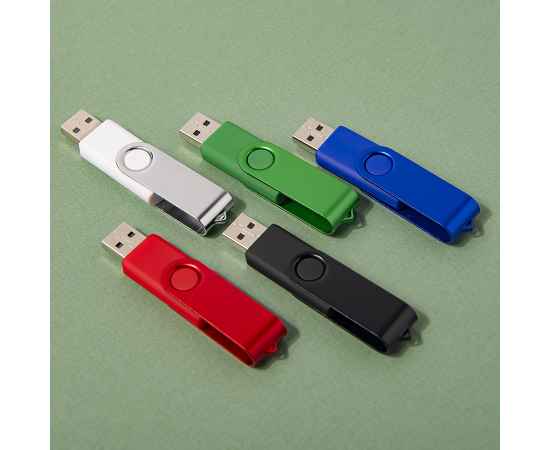 USB flash-карта DOT (16Гб), синий, 5,8х2х1,1см, пластик, металл, Цвет: синий, изображение 4