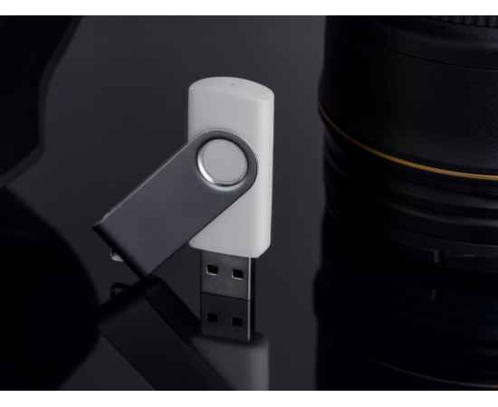 USB flash-карта DOT (32Гб), белый, 5,8х2х1,1 см, пластик, металл, Цвет: белый, серебристый, изображение 6