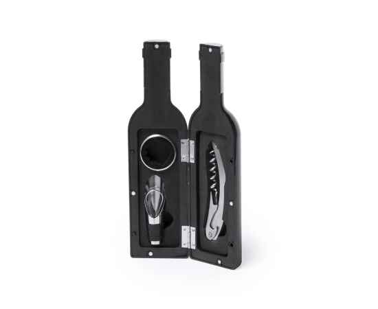 Набор для вина WINESTYLE (3 предмета), 24х6.4см, нержавеющая сталь, пластик, Цвет: Чёрный, изображение 3