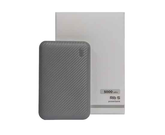 Универсальный аккумулятор OMG Rib 5 (5000 мАч), серый, 9,8х6.3х1,4 см, Цвет: серый, изображение 6