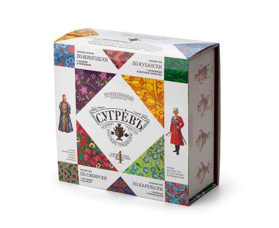 Набор Сугревъ в картонной коробке с 4-я чаями, Цвет: разные цвета, Размер: 15 х 15 х 6,5 см, изображение 2