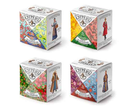 Набор Сугревъ в картонной коробке с 4-я чаями, Цвет: разные цвета, Размер: 15 х 15 х 6,5 см, изображение 7