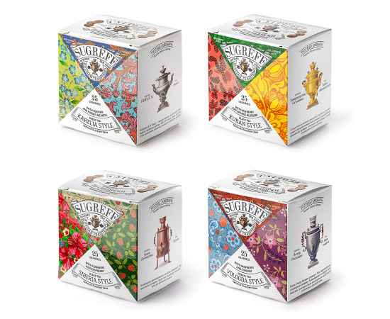 Набор Сугревъ в картонной коробке с 4-я чаями, Цвет: разные цвета, Размер: 15 х 15 х 6,5 см, изображение 8