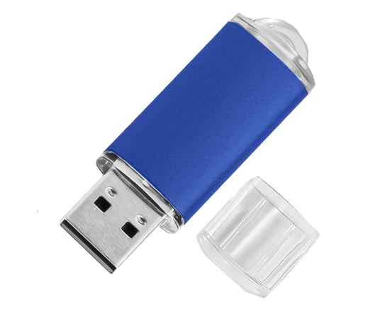 USB flash-карта ASSORTI (32Гб), синяя, 5,8х1,7х0,8 см, металл, Цвет: синий, изображение 2