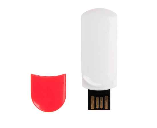 USB flash-карта 'Alma' (8Гб),белый с красным, 6х2х1,5см,пластик, Цвет: белый, красный, изображение 4