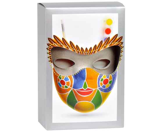 Набор для раскраски 'МАСКА', маска, кисть, краски,   папье-маше, изображение 7