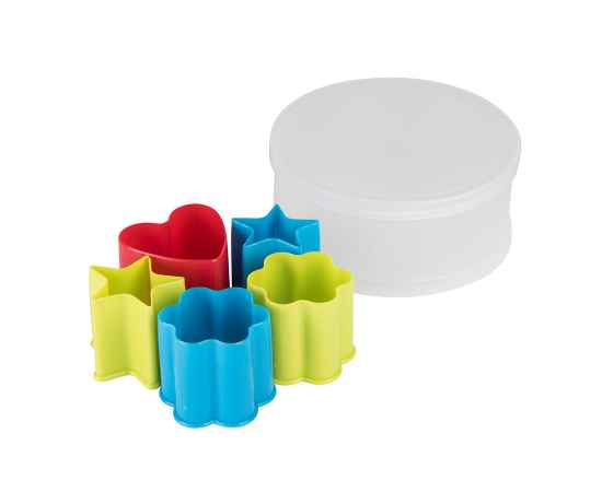 Набор формочек для печенья KENZZO (5 шт) в коробке,  пластик, Цвет: разные цвета, изображение 3
