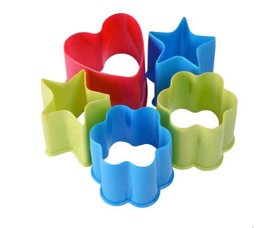 Набор формочек для печенья KENZZO (5 шт) в коробке,  пластик, Цвет: разные цвета, изображение 5