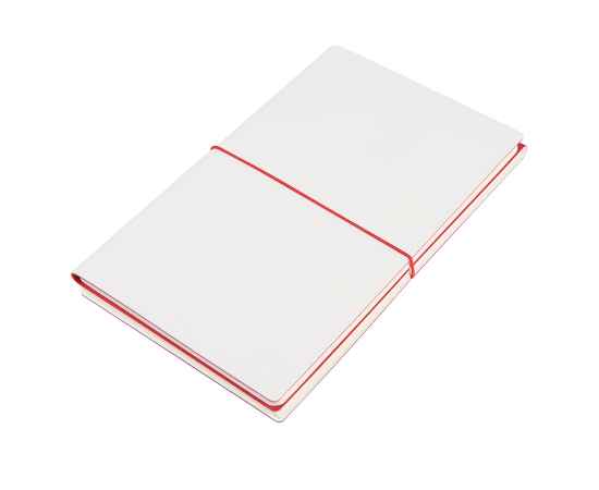 Набор подарочный SILENT-ZONE: бизнес-блокнот, ручка, наушники, коробка, стружка, бело-красный, Цвет: белый, красный, изображение 2