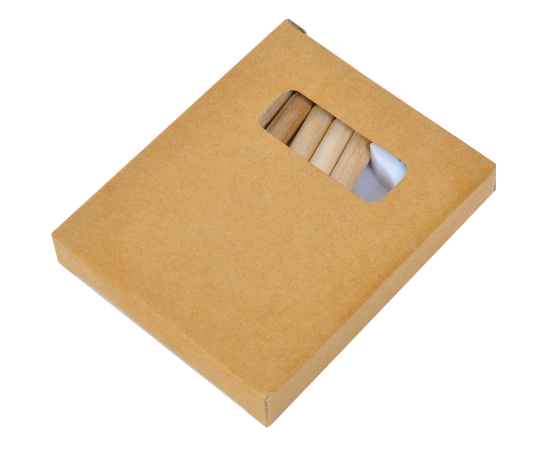 Набор цветных карандашей с раскрасками и точилкой 'Figgy', 7,4х9х1,5см, дерево, картон, бумага, Цвет: коричневый, изображение 3