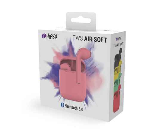 Наушники беспроводные с зарядным боксом TWS AIR SOFT, цвет розовый, Цвет: розовый, изображение 5