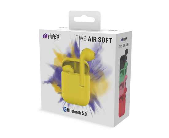 Наушники беспроводные с зарядным боксом TWS AIR SOFT, цвет желтый, Цвет: желтый, изображение 5