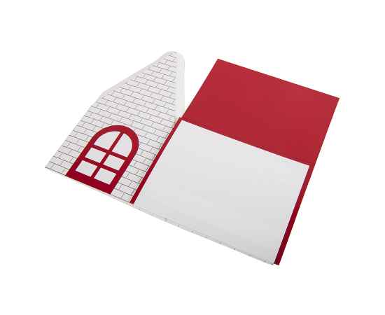 Коробка подарочная 'ДОМ'  складная,  красная,  15*21*27 см,  кашированный картон, тиснение, Цвет: белый, красный, изображение 2
