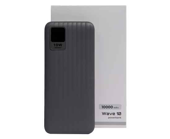 Универсальный аккумулятор OMG Wave 10 (10000 мАч), серый, 14,9х6.7х1,6 см, Цвет: серый, изображение 5